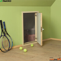 Fakro Kniestocktür DWK 55 x 80 cm, inkl. WärmeSchutz berechneter U-Wert 1,1 W/(m²K), inkl. Blendleisten, Wärmedämmung 30 mm Styropor in Sandwichtür beidseitig weiß 36 mm stark.