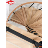 Spindeltreppe Venezia Ø 120 cm Buche