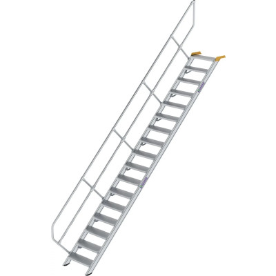 Treppe 45&deg; 17 Stufen, H&ouml;he 354 bis 374,5 cm