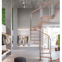 quadratische Spindeltreppe Ginestra G 140 x 140 cm
