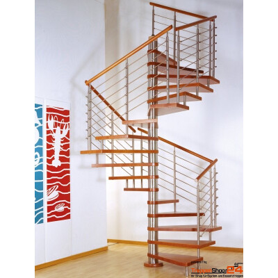 quadratische Spindeltreppe Peonia 180 x 180 cm