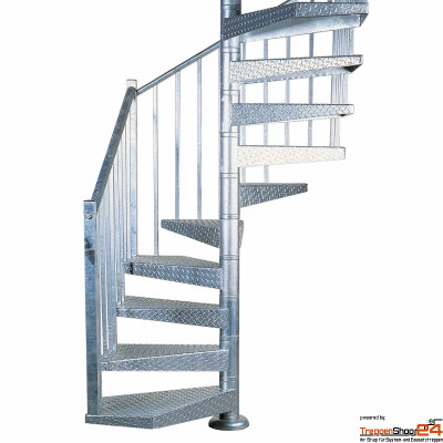 Spindeltreppe Narzisse 130x130 cm mit quadratischem...