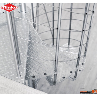 Spindeltreppe Spino Zink Smart Ø 120 cm
