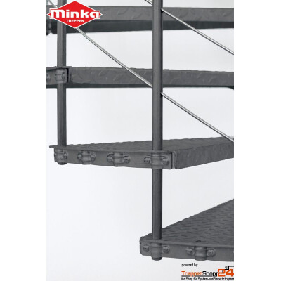 Spindeltreppe Spino Zink Color Ø 180 cm