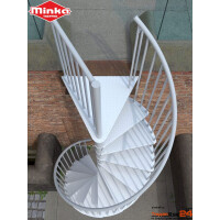 Spindeltreppe Rondo Zink Color Ø 160 cm