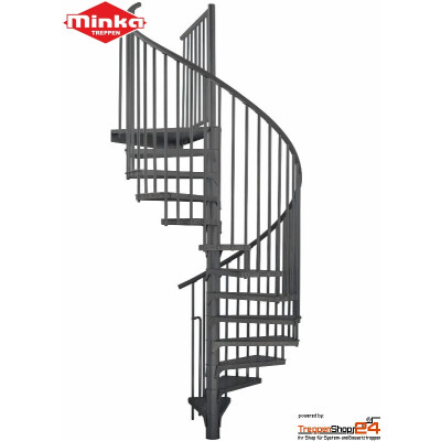 Spindeltreppe Rondo Zink Color Ø 180 cm