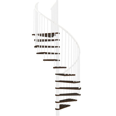 Spindeltreppe Spiral Effect &Oslash; 160 cm Walnuss