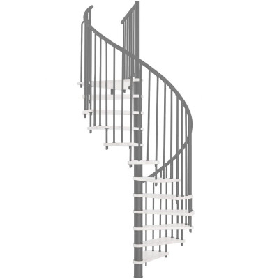 Spindeltreppe Spiral Effect &Oslash; 160 cm Wei&szlig;
