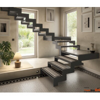 Stahlwangentreppe Your Step mit Stufenwannen