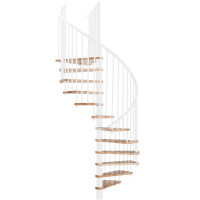 Spindeltreppe Spiral Effect Ø 160 cm Buche schwarz