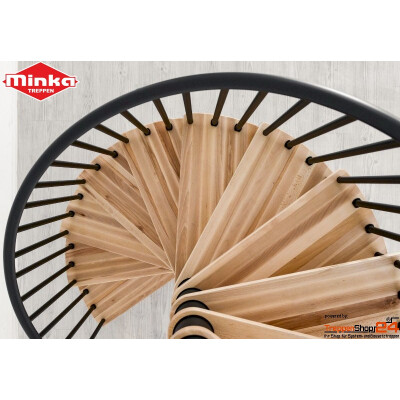 Spindeltreppe Spiral Smart Ø 120 cm Weiß
