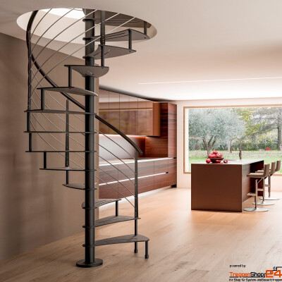 Ansicht Spindeltreppe Ciclamino Z Curve Ø150 cm,...