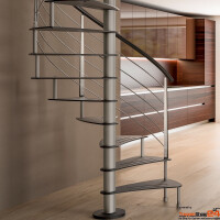 Spindeltreppe Ciclamnino Z Inox Curve Ø 150 cm