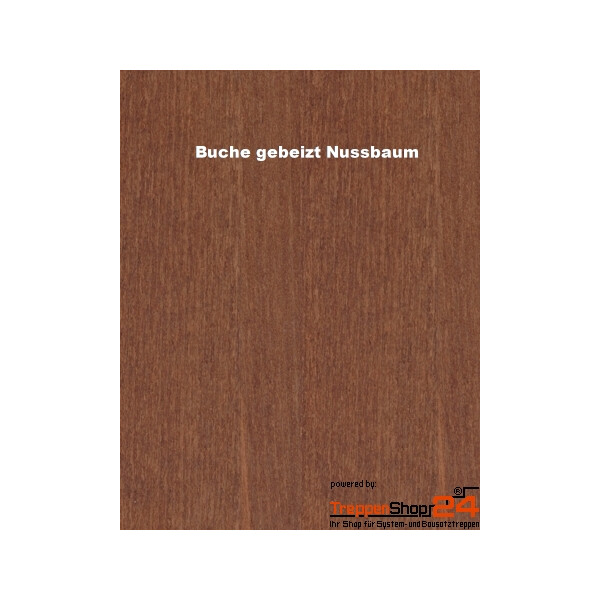 Buche gebeizt auf Nussbaum